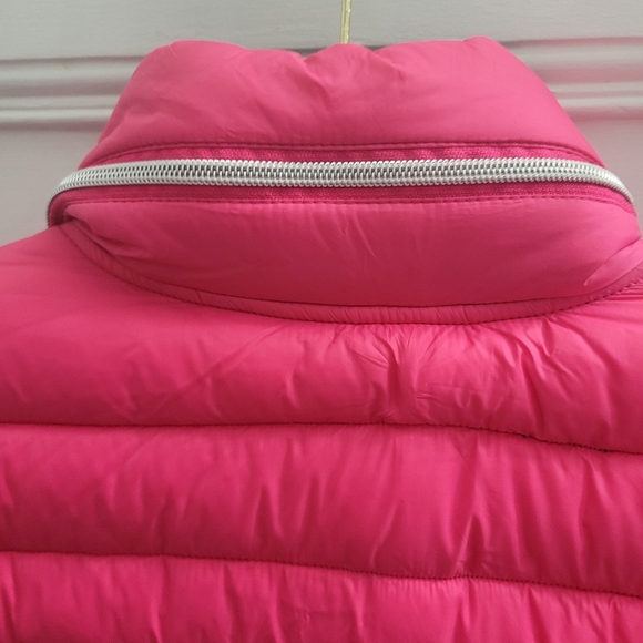 Nautica Womens Pink/ Blue Quilted Packable Puffer Jacket Reversible Size Medium - Picture 6 of 12